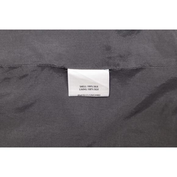 Eileen Fisher Women's Silk Open Front Blazer Tie Front Long Sleeve Gray Sz L - Picture 8 of 10